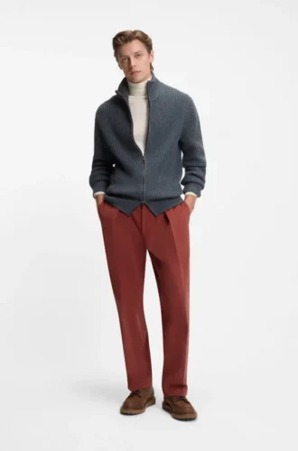 BECKHAM x BOSS Hose aus Baumwolle mit feinem Muster