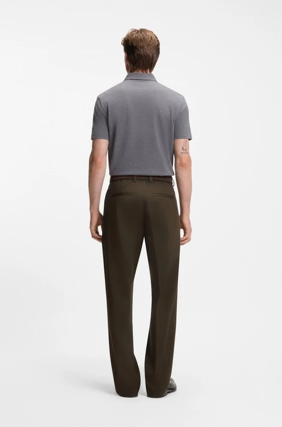 BECKHAM x BOSS Hose aus Baumwolle mit feinem Muster BECKHAM x BOSS Hose aus Baumwolle mit feinem Muster