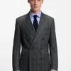 BECKHAM x BOSS Jacke aus karierter Schurwolle
