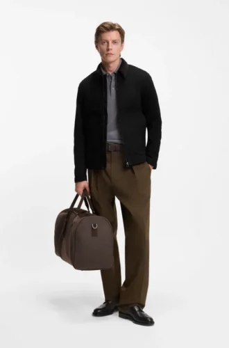 BECKHAM x BOSS Jacke aus schwarzem, festem Denim