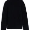 BECKHAM x BOSS Pullover aus Wolle und Kaschmir mit Zopfmuster