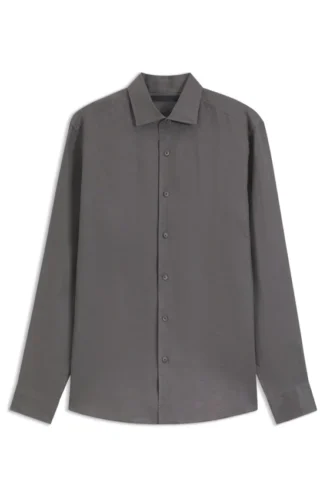 BECKHAM x BOSS Regular-Fit-Hemd aus Leinen