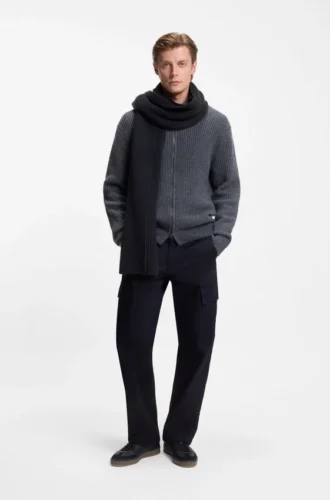 BECKHAM x BOSS Schal aus Schurwolle und Kaschmir