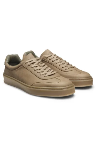 BECKHAM x BOSS Sneaker mit Gummisohle aus Leder