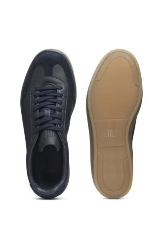 BECKHAM x BOSS Sneaker mit Wildlederbesatz aus genarbtem Leder