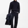 BECKHAM x BOSS Sneaker mit Wildlederbesatz aus genarbtem Leder