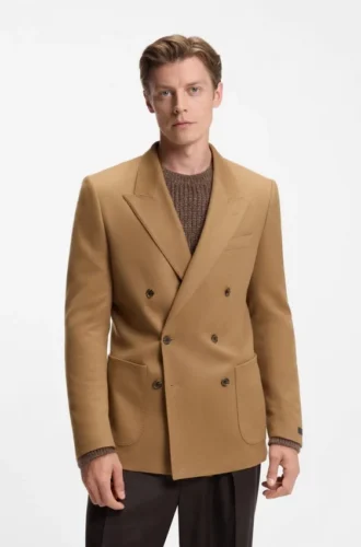 BECKHAM x BOSS Zweireiher aus Wolle und Kaschmir