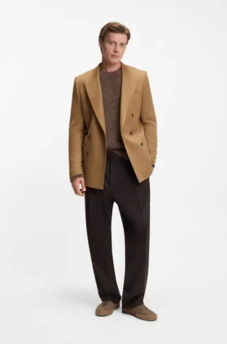 BECKHAM x BOSS Zweireiher aus Wolle und Kaschmir