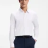 Bedrucktes Hemd in Regular-Fit aus Performance-Stretch-Jersey