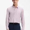 Bedrucktes Hemd in Regular-Fit aus Performance-Stretch-Jersey