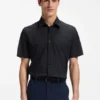 Bedrucktes Hemd in Regular-Fit aus Performance-Stretch-Jersey