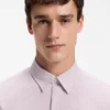 Bedrucktes Hemd in Regular-Fit aus Performance-Stretch-Jersey
