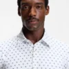 Bedrucktes Hemd in Regular-Fit aus Performance-Stretch-Jersey