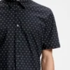 Bedrucktes Hemd in Regular-Fit aus Performance-Stretch-Jersey
