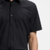 Bedrucktes Hemd in Regular-Fit aus Performance-Stretch-Jersey