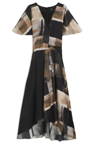 Bedrucktes Kleid aus Seide