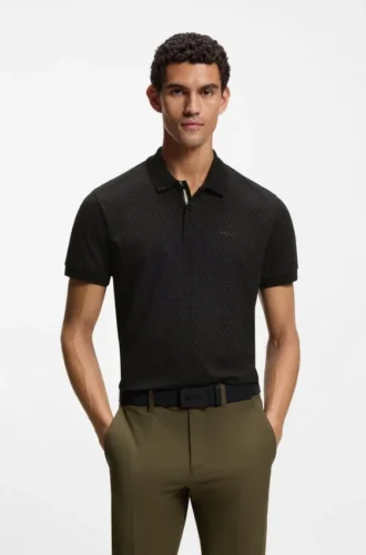Bedrucktes Poloshirt aus Baumwollpiqué