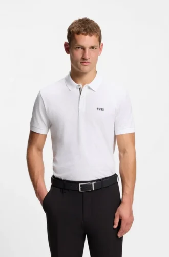Bedrucktes Poloshirt aus Baumwollpiqué