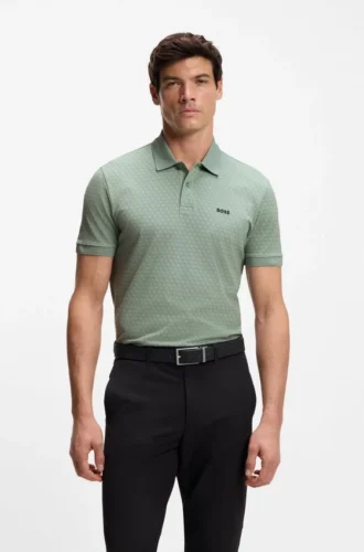 Bedrucktes Poloshirt aus Baumwollpiqué