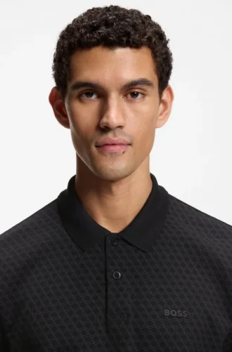 Bedrucktes Poloshirt aus Baumwollpiqué
