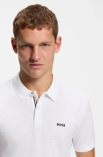 Bedrucktes Poloshirt aus Baumwollpiqué