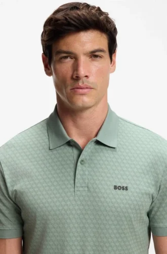 Bedrucktes Poloshirt aus Baumwollpiqué