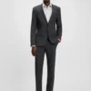 Bedrucktes Slim-Fit-Hemd aus Baumwollpopeline