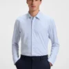 Bedrucktes Slim-Fit-Hemd aus einer Baumwollmischung