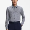 Bedrucktes Slim-Fit-Hemd aus einer Baumwollmischung
