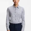 Bedrucktes Slim-Fit-Hemd aus einer Baumwollmischung