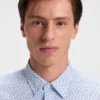Bedrucktes Slim-Fit-Hemd aus einer Baumwollmischung