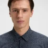 Bedrucktes Slim-Fit-Hemd aus einer Baumwollmischung