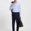 Bedrucktes Slim-Fit-Hemd aus einer Baumwollmischung