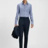 Bedrucktes Slim-Fit-Hemd aus einer Baumwollmischung