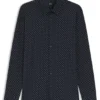 Bedrucktes Slim-Fit-Hemd aus einer Baumwollmischung Bedrucktes Slim-Fit-Hemd aus einer Baumwollmischung