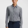 Bedrucktes Slim-Fit-Hemd aus Flex-Weave-Stoff