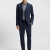 Bedrucktes Slim-Fit-Hemd aus Flex-Weave-Stoff