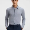 Bedrucktes Slim-Fit-Hemd aus italienischem Performance-Stretch-Jersey