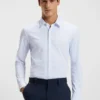 Bedrucktes Slim-Fit-Hemd aus italienischem Performance-Stretch-Jersey Bedrucktes Slim-Fit-Hemd aus italienischem Performance-Stretch-Jersey
