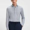 Bedrucktes Slim-Fit-Hemd aus italienischem Performance-Stretch-Jersey