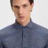 Bedrucktes Slim-Fit-Hemd aus italienischem Performance-Stretch-Jersey