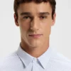 Bedrucktes Slim-Fit-Hemd aus italienischem Performance-Stretch-Jersey Bedrucktes Slim-Fit-Hemd aus italienischem Performance-Stretch-Jersey