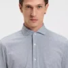 Bedrucktes Slim-Fit-Hemd aus italienischem Performance-Stretch-Jersey
