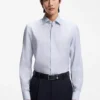 Bedrucktes Slim-Fit-Hemd aus italienischem Twill