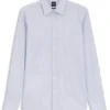 Bedrucktes Slim-Fit-Hemd aus italienischem Twill