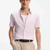 Bedrucktes Slim-Fit-Hemd aus Jersey mit Baumwollanteil