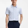 Bedrucktes Slim-Fit-Hemd aus Jersey mit Baumwollanteil