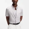 Bedrucktes Slim-Fit-Hemd aus Jersey mit Baumwollanteil