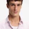 Bedrucktes Slim-Fit-Hemd aus Jersey mit Baumwollanteil