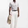 Bedrucktes Slim-Fit-Hemd aus Jersey mit Baumwollanteil